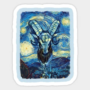 Aries Van Gogh Style Sticker